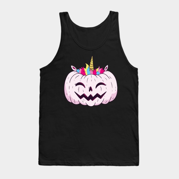 halloween UNICORN PUMPKIN funny Tank Top by Midoart